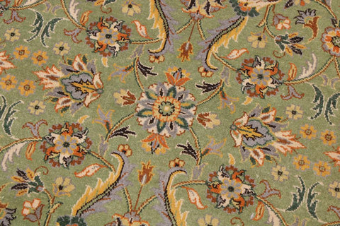 handmade Transitional  Green Lt. Gold Hand Knotted RECTANGLE 100% WOOL area rug 9'X12'