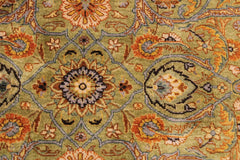 handmade Traditional  Lt. Green Gold Hand Knotted RECTANGLE 100% WOOL area rug 9'X12'