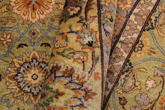 handmade Traditional  Lt. Green Gold Hand Knotted RECTANGLE 100% WOOL area rug 9'X12'