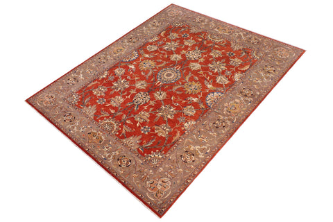 handmade Traditional  Rust Lt. Brown Hand Knotted RECTANGLE 100% WOOL area rug 9' x 12'