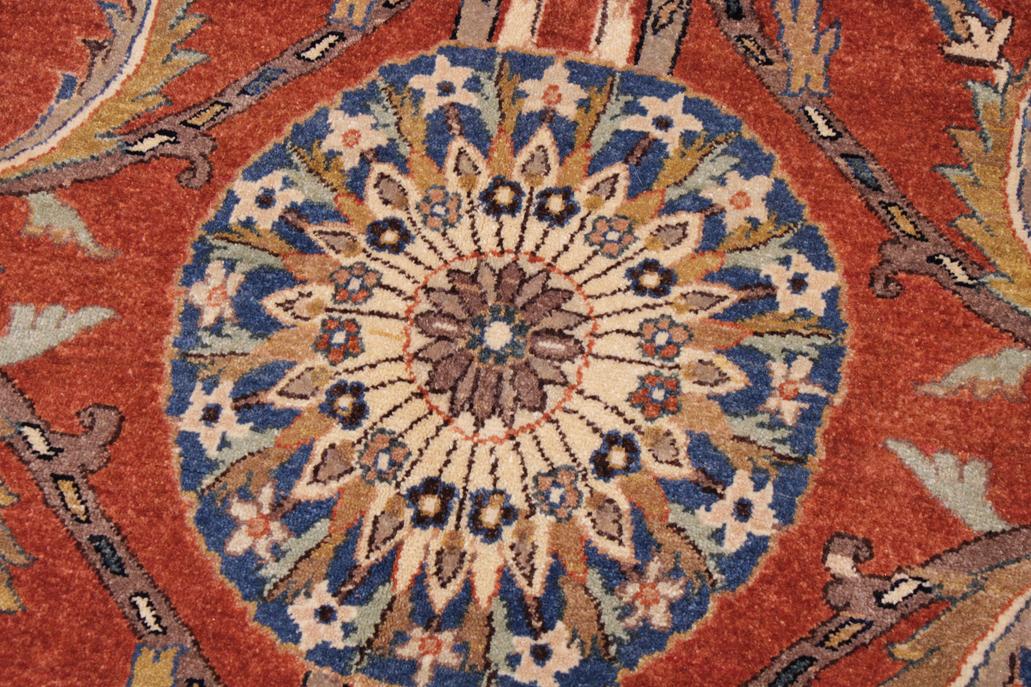 handmade Traditional  Rust Lt. Brown Hand Knotted RECTANGLE 100% WOOL area rug 9'X12'