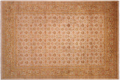 handmade Traditional Design Lt. Gray Gold Hand Knotted RECTANGLE 100% WOOL area rug 9'X12'