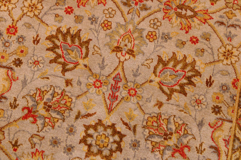 handmade Transitional Design Lt. Gray Gold Hand Knotted RECTANGLE 100% WOOL area rug 9' x 12'