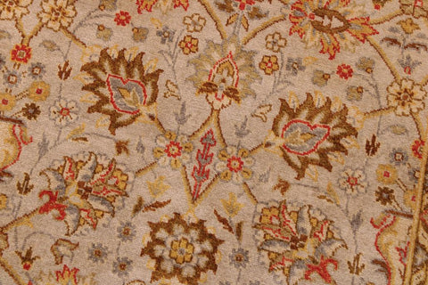 handmade Traditional Design Lt. Gray Gold Hand Knotted RECTANGLE 100% WOOL area rug 9'X12'