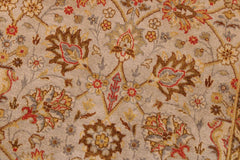 handmade Traditional Design Lt. Gray Gold Hand Knotted RECTANGLE 100% WOOL area rug 9'X12'