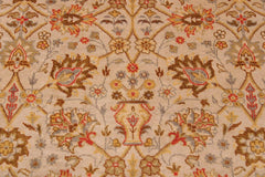 handmade Traditional Design Lt. Gray Gold Hand Knotted RECTANGLE 100% WOOL area rug 9'X12'