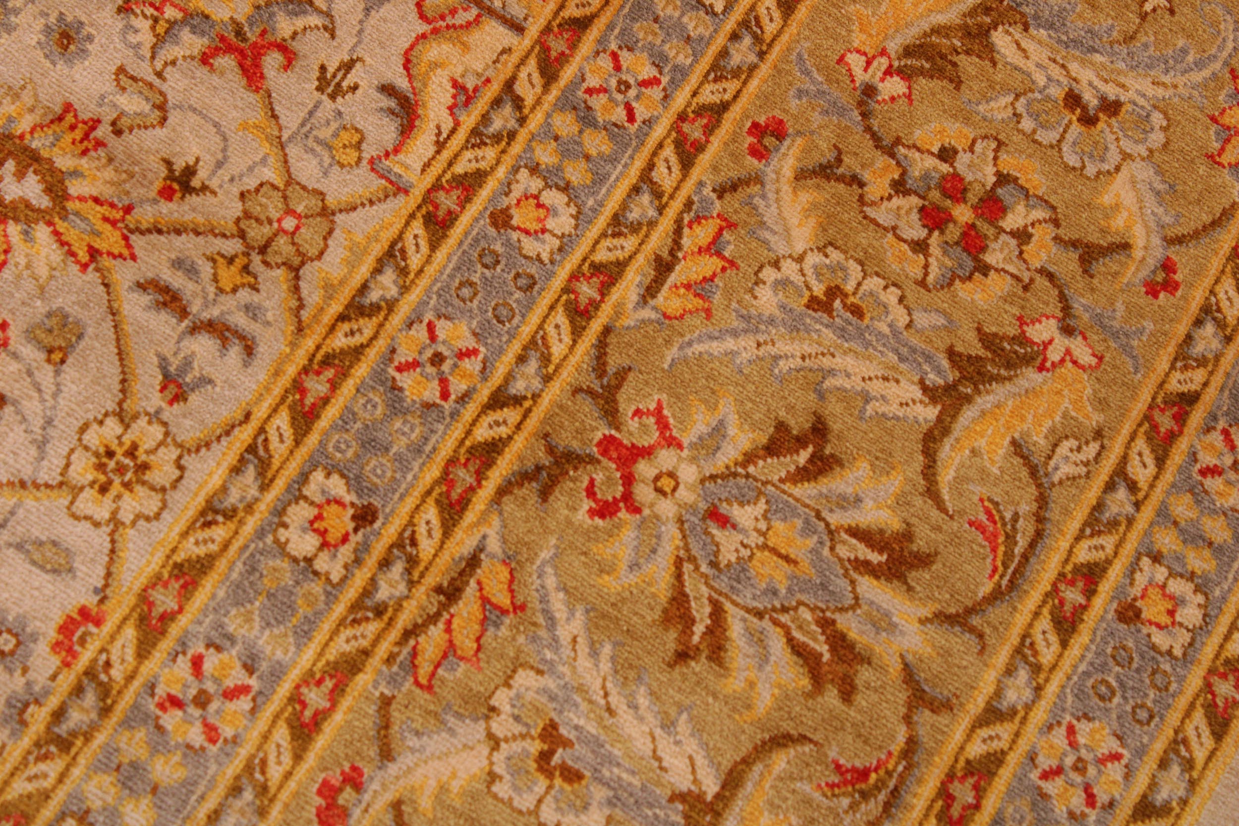 handmade Transitional Design Lt. Gray Gold Hand Knotted RECTANGLE 100% WOOL area rug 9' x 12'
