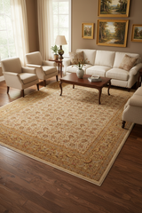 handmade Traditional Design Lt. Gray Gold Hand Knotted RECTANGLE 100% WOOL area rug 9'X12'