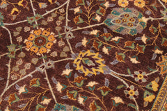 handmade Traditional Design Brown Lt. Green Hand Knotted RECTANGLE 100% WOOL area rug 9'X12'