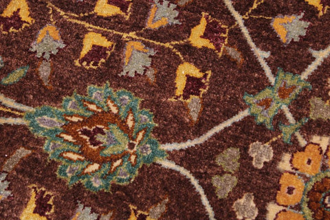 handmade Traditional Design Brown Lt. Green Hand Knotted RECTANGLE 100% WOOL area rug 9'X12'