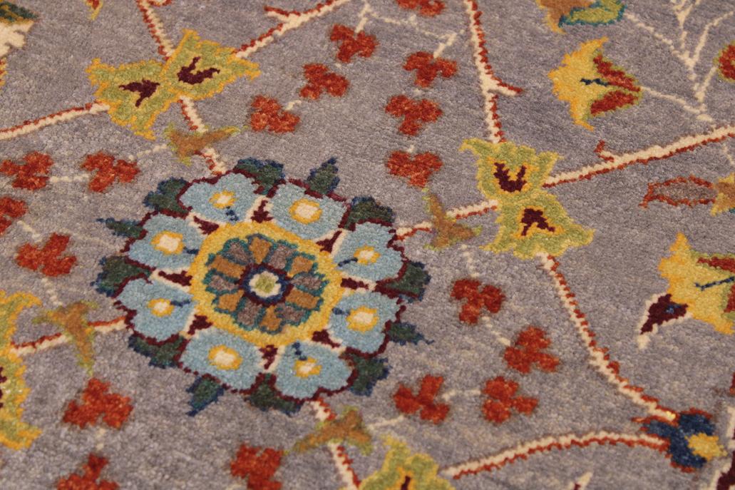 handmade Traditional Design Gray Gray Hand Knotted RECTANGLE 100% WOOL area rug 9'X12'