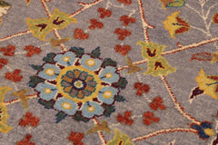 handmade Traditional Design Gray Gray Hand Knotted RECTANGLE 100% WOOL area rug 9'X12'