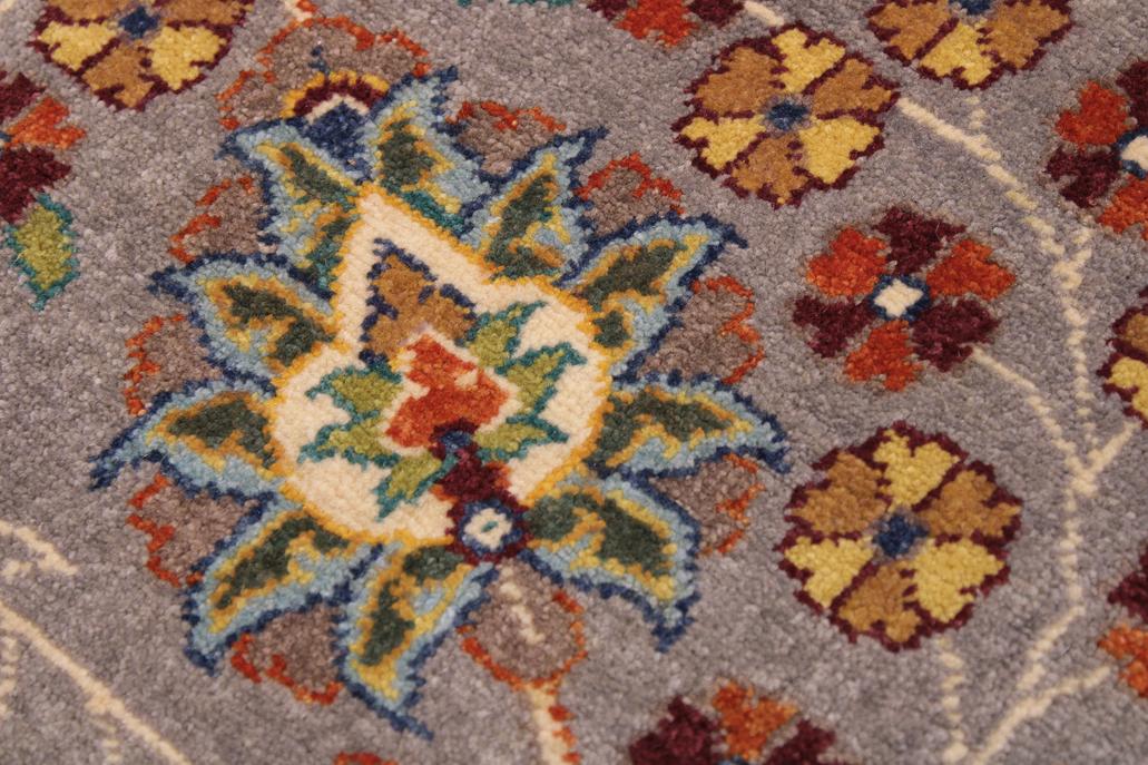 handmade Traditional Design Gray Gray Hand Knotted RECTANGLE 100% WOOL area rug 9'X12'