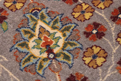 handmade Traditional Design Gray Gray Hand Knotted RECTANGLE 100% WOOL area rug 9'X12'