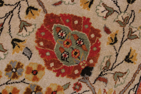 handmade Traditional Design Tan Brown Hand Knotted RECTANGLE 100% WOOL area rug 9' x 12'