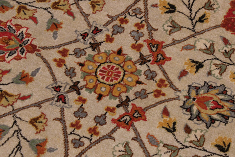 handmade Traditional Design Tan Brown Hand Knotted RECTANGLE 100% WOOL area rug 9' x 12'