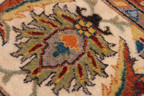 handmade Traditional Design Teal Blue Ivory Hand Knotted RECTANGLE 100% WOOL area rug 9'X12'