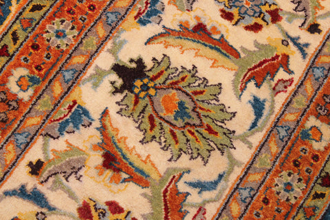 handmade Transitional Design Teal Blue Ivory Hand Knotted RECTANGLE 100% WOOL area rug 9' x 12'