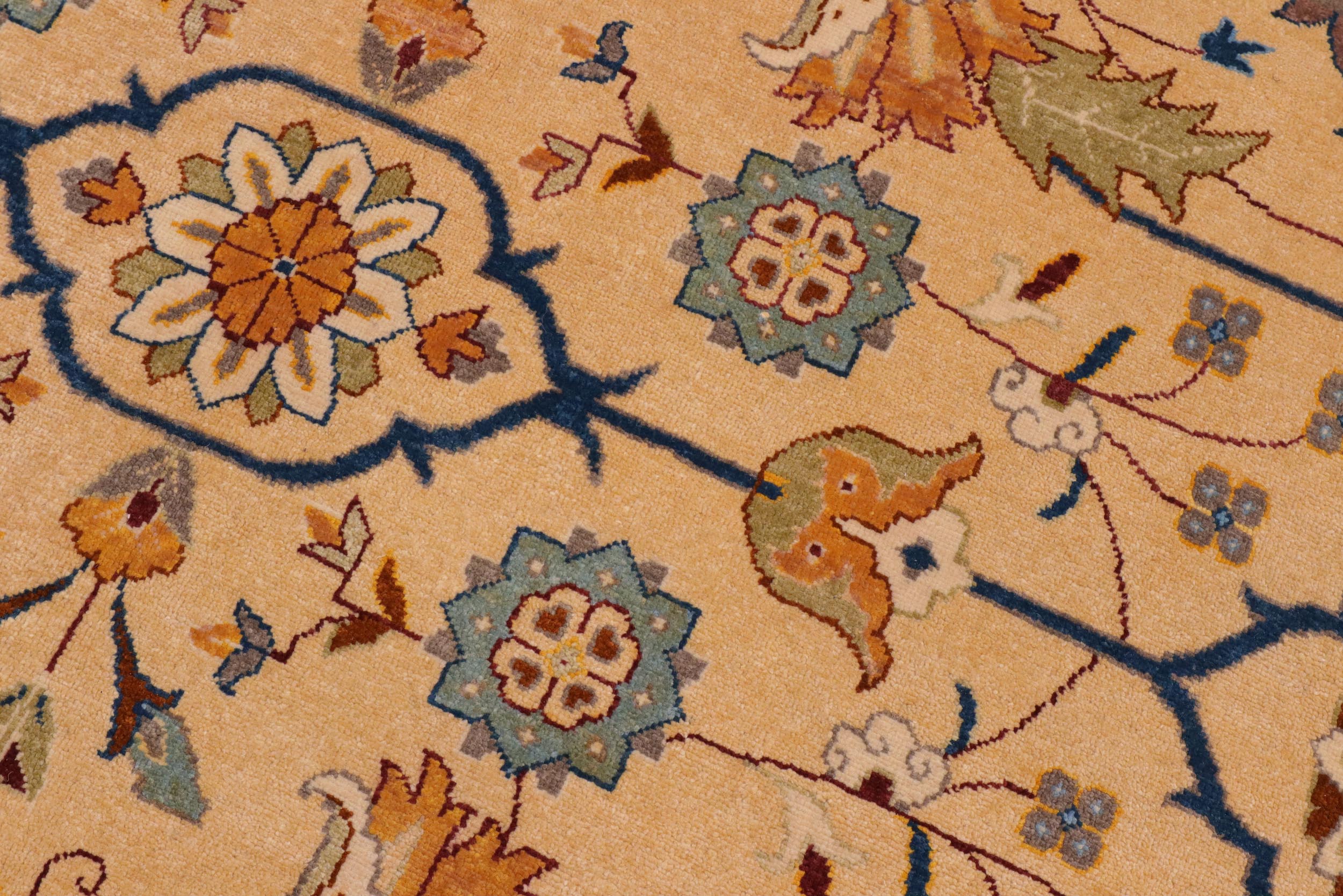 handmade Traditional Kafkaz Beige Wine Red Hand Knotted RECTANGLE 100% WOOL area rug 9x11