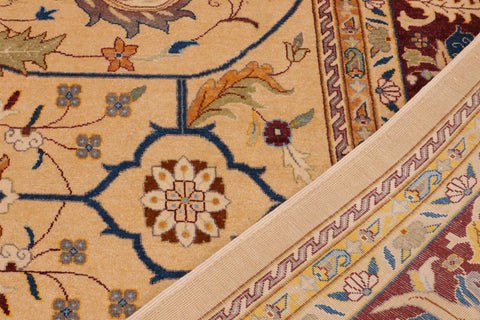 handmade Traditional Kafkaz Beige Wine Red Hand Knotted RECTANGLE 100% WOOL area rug 9x11