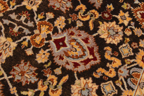 handmade Transitional Lahore Brown Lt. Gray Hand Knotted RECTANGLE 100% WOOL area rug 9' x 12'
