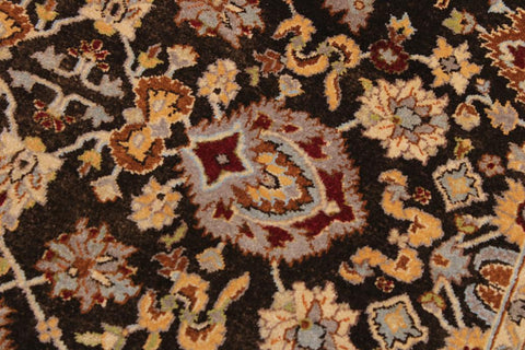 handmade Traditional Lahore Brown Lt. Gray Hand Knotted RECTANGLE 100% WOOL area rug 9'X12'