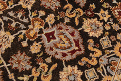 handmade Traditional Lahore Brown Lt. Gray Hand Knotted RECTANGLE 100% WOOL area rug 9'X12'