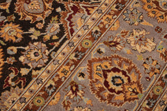 handmade Traditional Lahore Brown Lt. Gray Hand Knotted RECTANGLE 100% WOOL area rug 9'X12'
