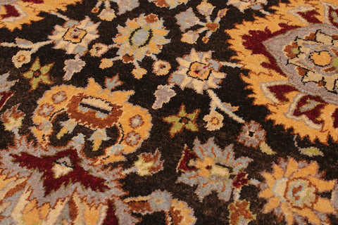 handmade Traditional Lahore Brown Lt. Gray Hand Knotted RECTANGLE 100% WOOL area rug 9'X12'