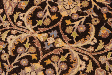 handmade Traditional Design Brown Tan Hand Knotted RECTANGLE 100% WOOL area rug 9' x 12'