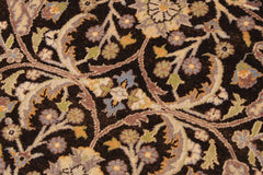 handmade Traditional Design Brown Tan Hand Knotted RECTANGLE 100% WOOL area rug 9'X12'