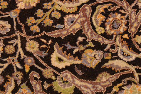 handmade Traditional Design Brown Tan Hand Knotted RECTANGLE 100% WOOL area rug 9' x 12'