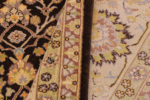 handmade Traditional Design Brown Tan Hand Knotted RECTANGLE 100% WOOL area rug 9' x 12'