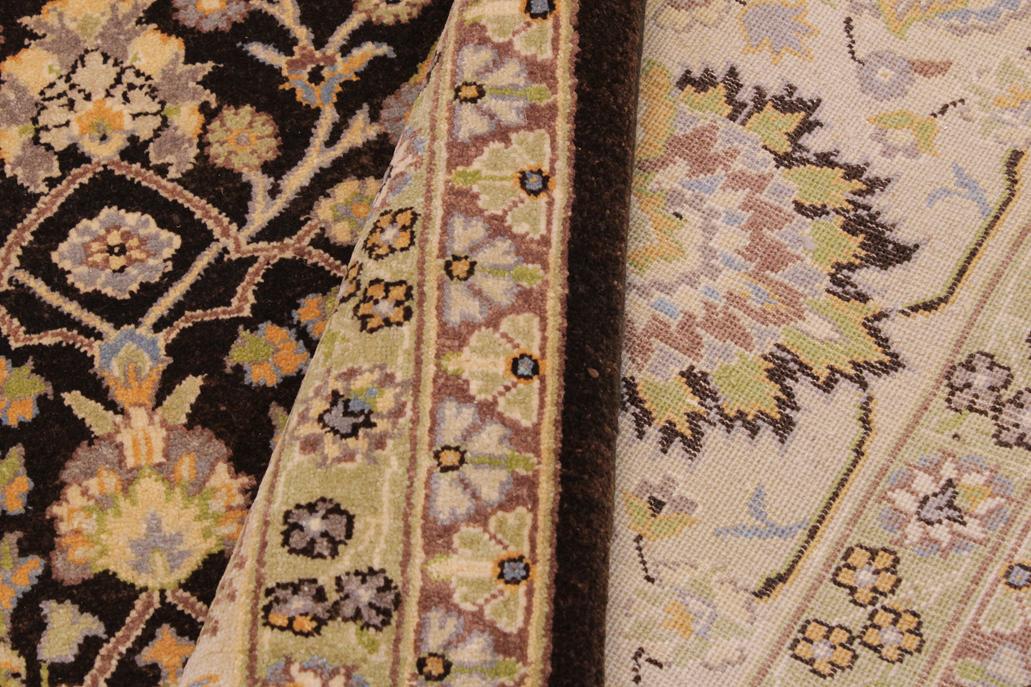 handmade Traditional Design Brown Tan Hand Knotted RECTANGLE 100% WOOL area rug 9'X12'