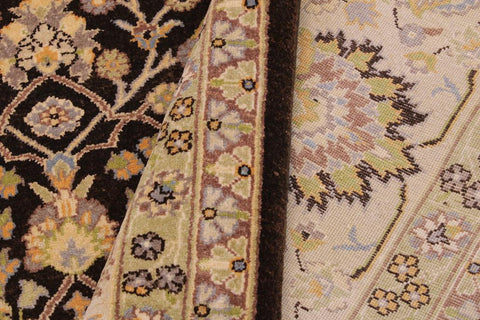 handmade Traditional Design Brown Tan Hand Knotted RECTANGLE 100% WOOL area rug 9'X12'