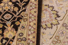 handmade Traditional Design Brown Tan Hand Knotted RECTANGLE 100% WOOL area rug 9'X12'