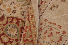 handmade Transitional Kafkaz Tan Lt. Gold Hand Knotted RECTANGLE 100% WOOL area rug 9'X12'