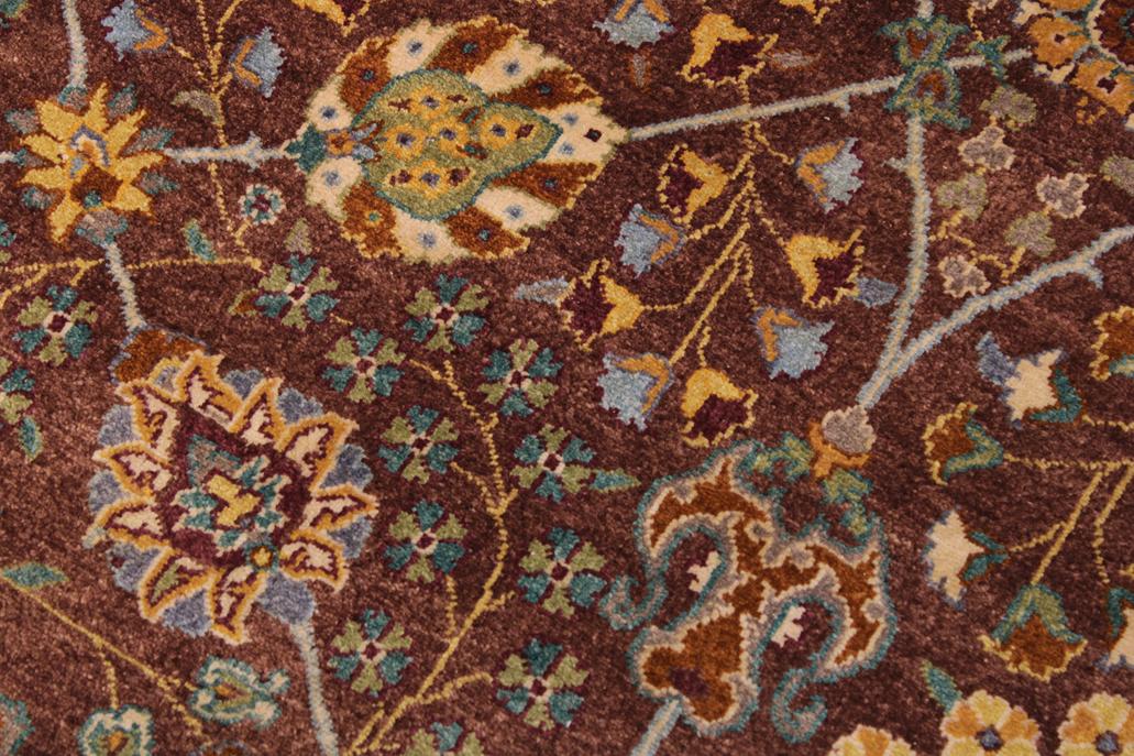 handmade Traditional Design Brown Lt. Green Hand Knotted RECTANGLE 100% WOOL area rug 9'X12'