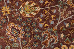 handmade Traditional Design Brown Lt. Green Hand Knotted RECTANGLE 100% WOOL area rug 9'X12'