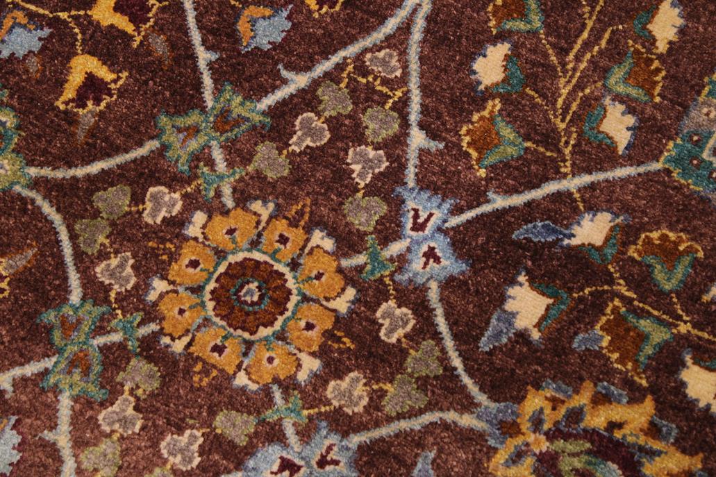 handmade Traditional Design Brown Lt. Green Hand Knotted RECTANGLE 100% WOOL area rug 9'X12'