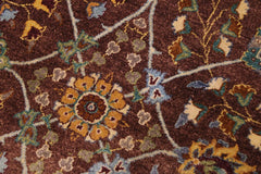 handmade Traditional Design Brown Lt. Green Hand Knotted RECTANGLE 100% WOOL area rug 9'X12'