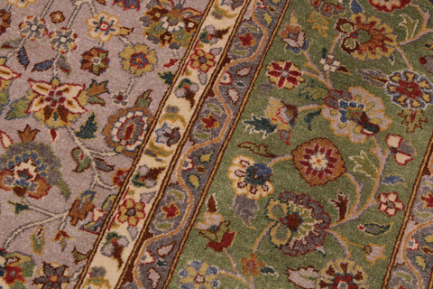handmade Transitional Design Lt. Tan Lt. Green Hand Knotted RECTANGLE 100% WOOL area rug 9' x 12'