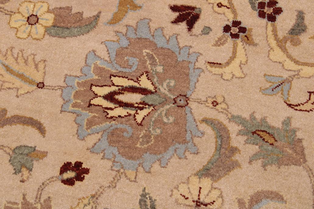 handmade Traditional Lahore Tan Rust Hand Knotted RECTANGLE 100% WOOL area rug 9'X12'