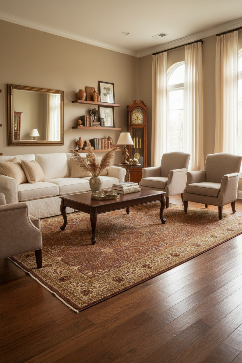 handmade Traditional Design Brown Lt. Tan Hand Knotted RECTANGLE 100% WOOL area rug 9'X12'