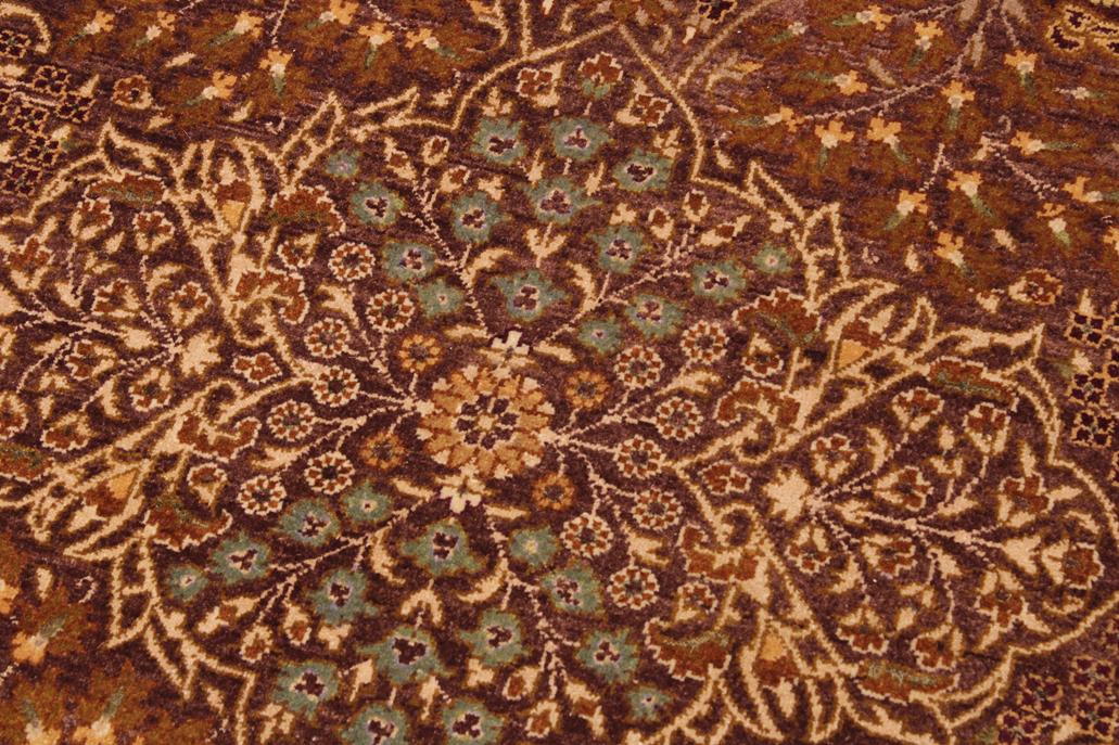 handmade Traditional Design Brown Lt. Tan Hand Knotted RECTANGLE 100% WOOL area rug 9'X12'