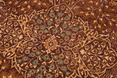 handmade Traditional Design Brown Lt. Tan Hand Knotted RECTANGLE 100% WOOL area rug 9'X12'