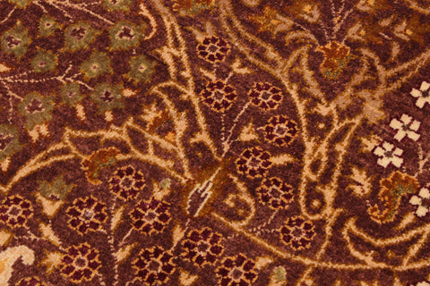 handmade Traditional Design Brown Lt. Tan Hand Knotted RECTANGLE 100% WOOL area rug 9' x 12'