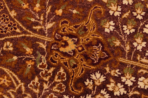 handmade Traditional Design Brown Lt. Tan Hand Knotted RECTANGLE 100% WOOL area rug 9' x 12'