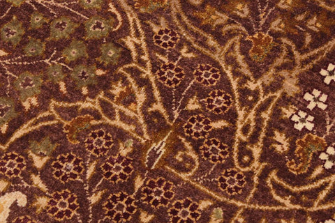 handmade Traditional Design Brown Lt. Tan Hand Knotted RECTANGLE 100% WOOL area rug 9'X12'