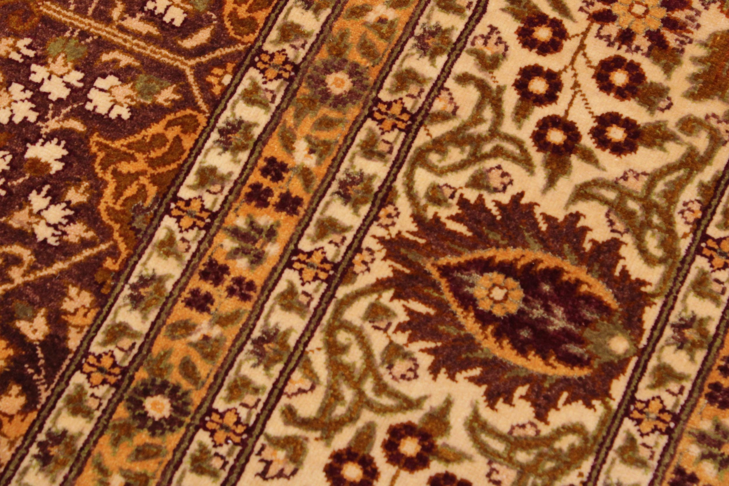 handmade Traditional Design Brown Lt. Tan Hand Knotted RECTANGLE 100% WOOL area rug 9' x 12'
